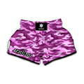 Pink Camouflage Print Muay Thai Boxing Shorts