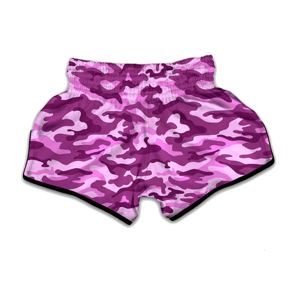 Pink Camouflage Print Muay Thai Boxing Shorts
