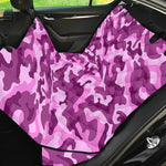 Pink Camouflage Print Pet Car Back Seat Cover