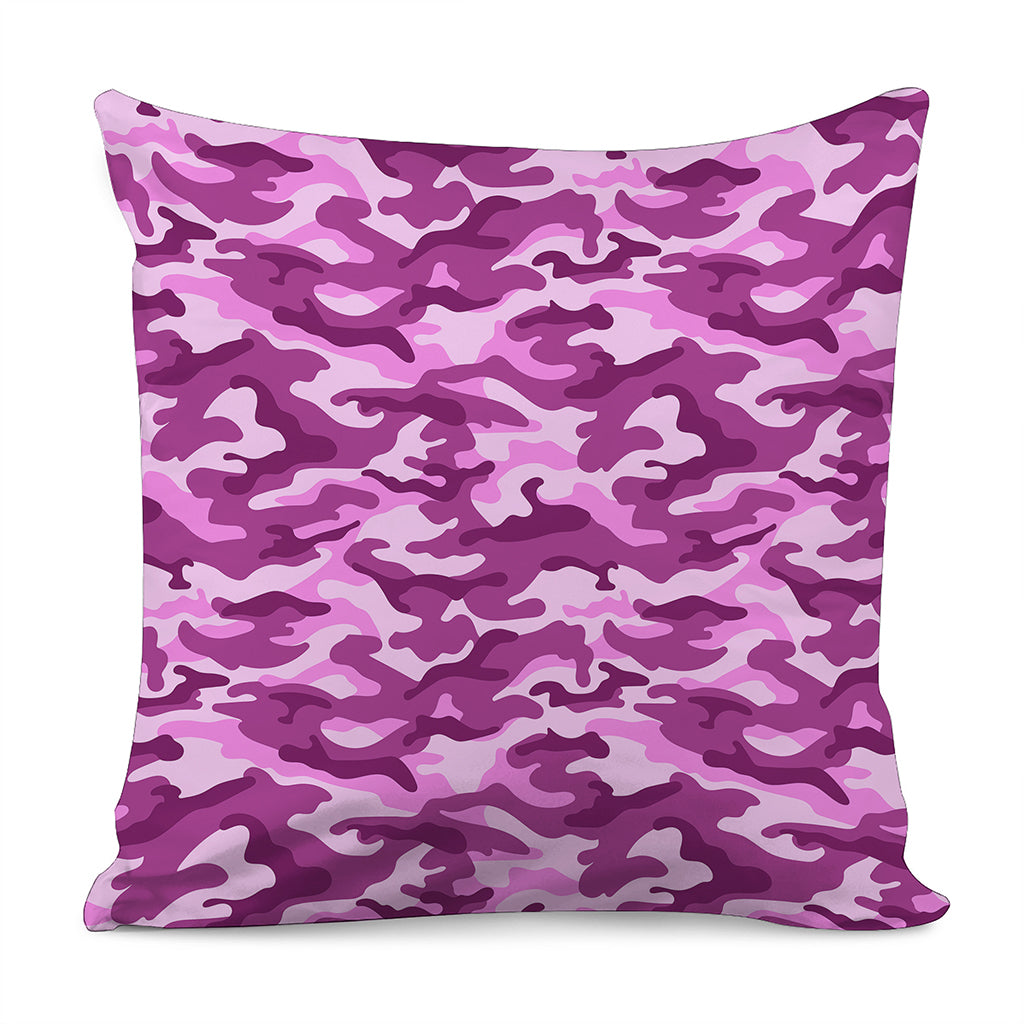 Pink Camouflage Print Pillow Cover