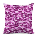 Pink Camouflage Print Pillow Cover