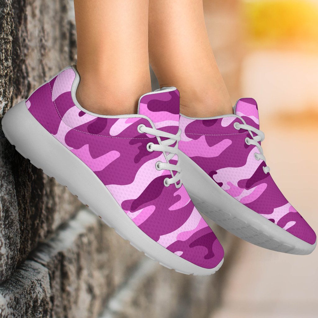 Pink Camouflage Print Sport Shoes GearFrost