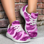 Pink Camouflage Print Sport Shoes GearFrost