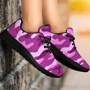 Pink Camouflage Print Sport Shoes GearFrost