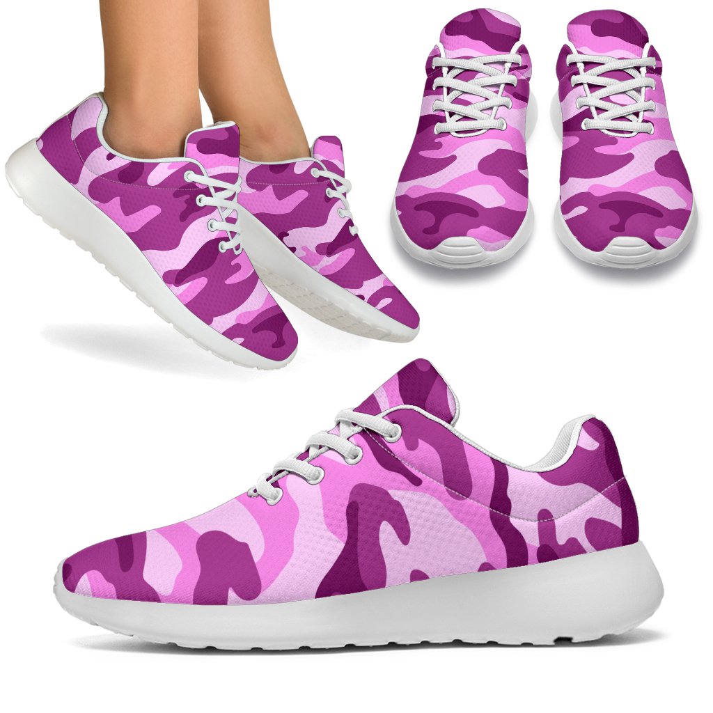 Pink Camouflage Print Sport Shoes GearFrost