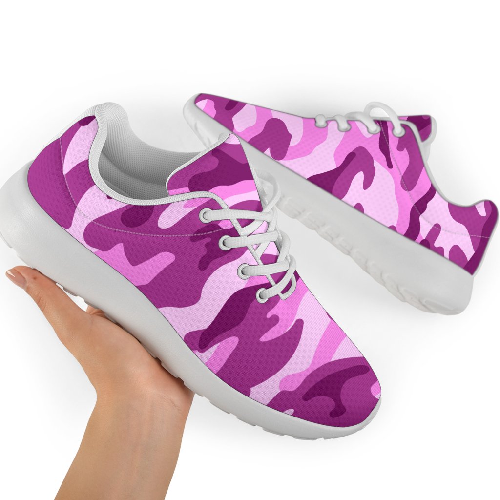 Pink Camouflage Print Sport Shoes GearFrost