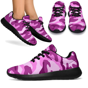 Pink Camouflage Print Sport Shoes GearFrost