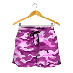 Pink Camouflage Print Women's Shorts