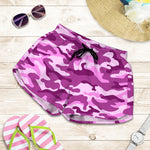 Pink Camouflage Print Women's Shorts