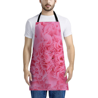 Pink Carnation Flower Print Apron