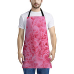 Pink Carnation Flower Print Apron