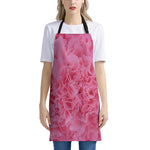 Pink Carnation Flower Print Apron