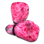 Pink Carnation Flower Print Boxing Gloves