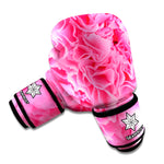 Pink Carnation Flower Print Boxing Gloves