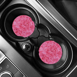 Pink Carnation Flower Print Car Coasters