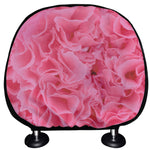 Pink Carnation Flower Print Car Headrest Covers