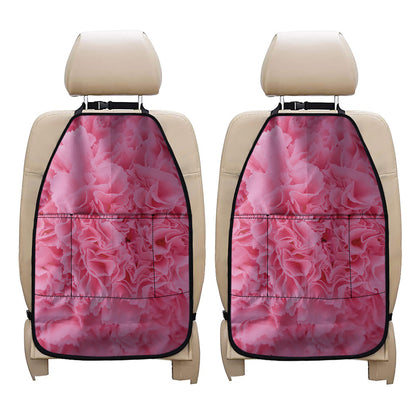 Pink Carnation Flower Print Car Seat Organizers