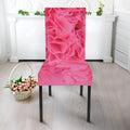 Pink Carnation Flower Print Dining Chair Slipcover