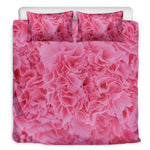 Pink Carnation Flower Print Duvet Cover Bedding Set
