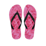 Pink Carnation Flower Print Flip Flops