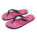 Pink Carnation Flower Print Flip Flops