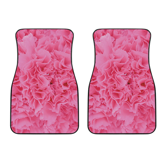 Pink Carnation Flower Print Front Car Floor Mats