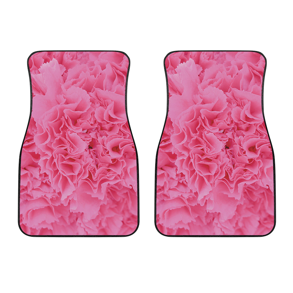 Pink Carnation Flower Print Front Car Floor Mats