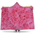 Pink Carnation Flower Print Hooded Blanket