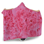 Pink Carnation Flower Print Hooded Blanket