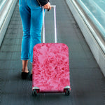 Pink Carnation Flower Print Luggage Cover
