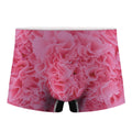 Pink Carnation Flower Print Men's Boxer Briefs
