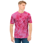 Pink Carnation Flower Print Men's T-Shirt