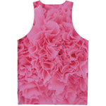 Pink Carnation Flower Print Men's Tank Top