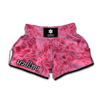 Pink Carnation Flower Print Muay Thai Boxing Shorts