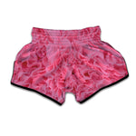 Pink Carnation Flower Print Muay Thai Boxing Shorts