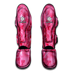 Pink Carnation Flower Print Muay Thai Shin Guard