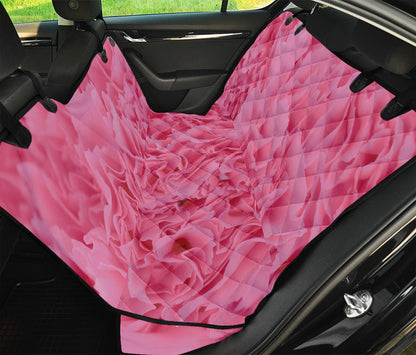 Pink Carnation Flower Print Pet Car Back Seat Cover