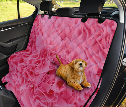 Pink Carnation Flower Print Pet Car Back Seat Cover