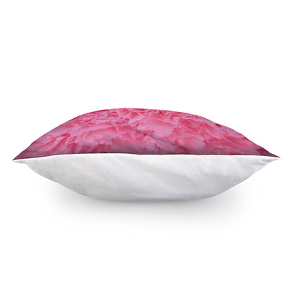 Pink Carnation Flower Print Pillow Cover