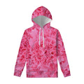 Pink Carnation Flower Print Pullover Hoodie