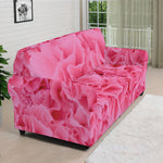 Pink Carnation Flower Print Sofa Cover