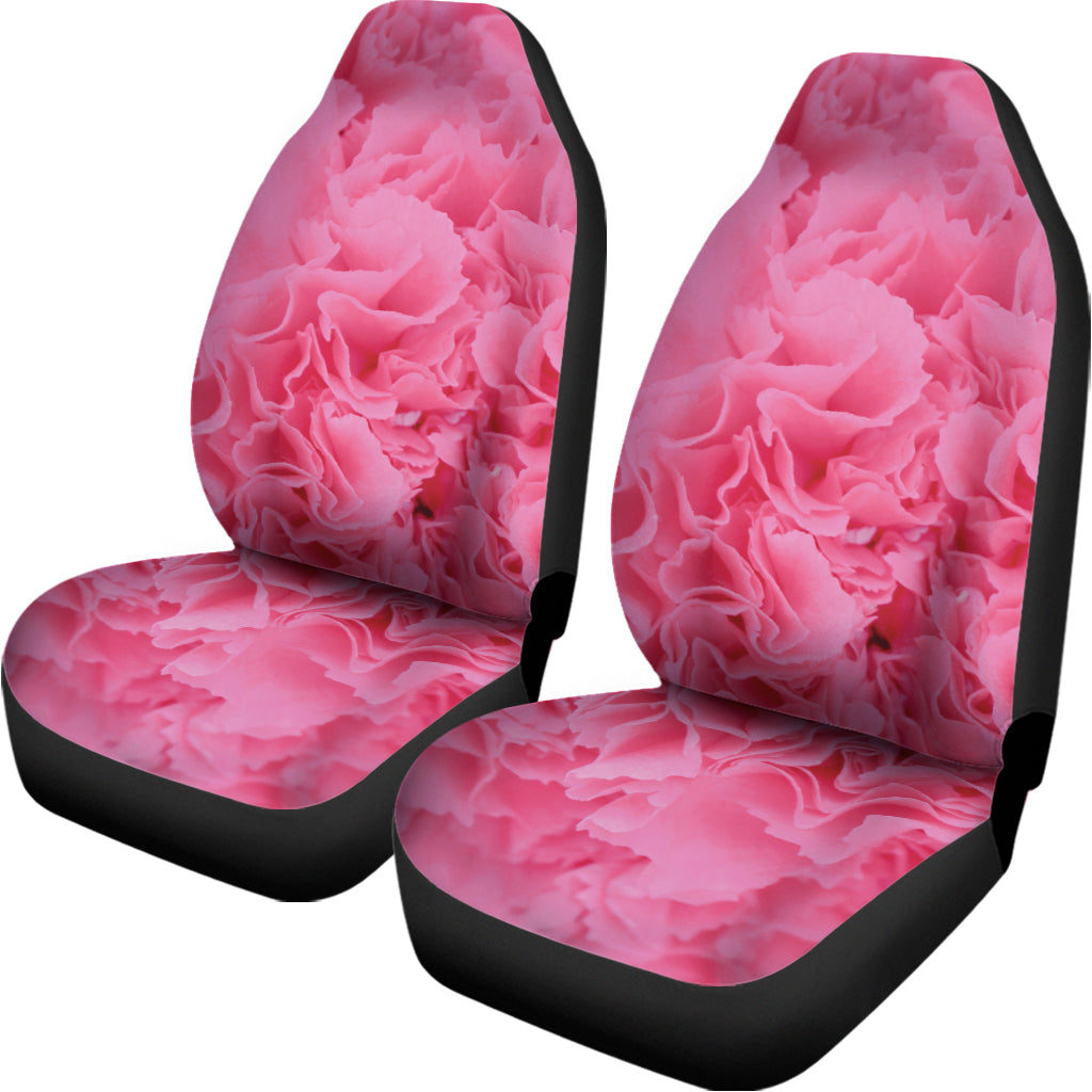 Pink Carnation Flower Print Universal Fit Car Seat Covers