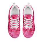 Pink Carnation Flower Print White Sneakers