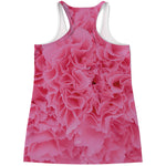 Pink Carnation Flower Print Women's Racerback Tank Top
