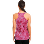 Pink Carnation Flower Print Women's Racerback Tank Top