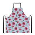 Pink Carnation Pattern Print Apron
