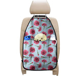 Pink Carnation Pattern Print Car Seat Organizers