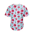Pink Carnation Pattern Print Men's Baseball Jersey