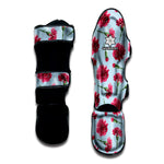 Pink Carnation Pattern Print Muay Thai Shin Guard