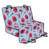 Pink Carnation Pattern Print Pet Car Back Seat Cover